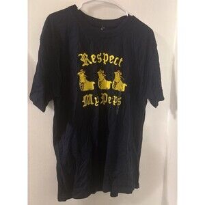 Vintage T-Shirt Respect My Peeps Rubber Duck Graphic Mens  LG Funny Hip Hop Y2K